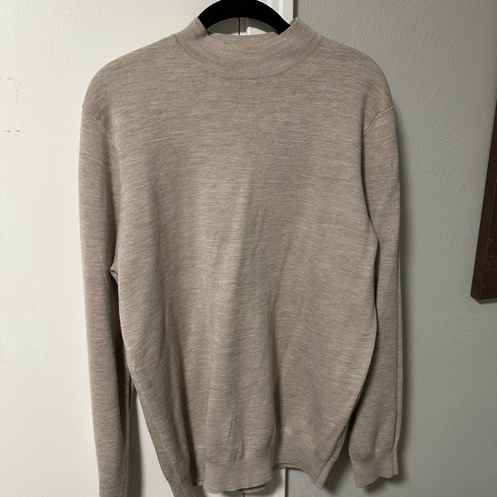 Zara Men's Light Brown Crewneck Sweater